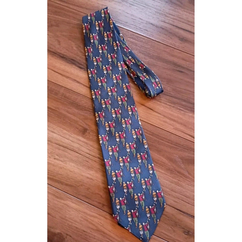 Christian Dior Men's Golf Tie Monsieur Classic Golfing Vintage‎ Players Navy